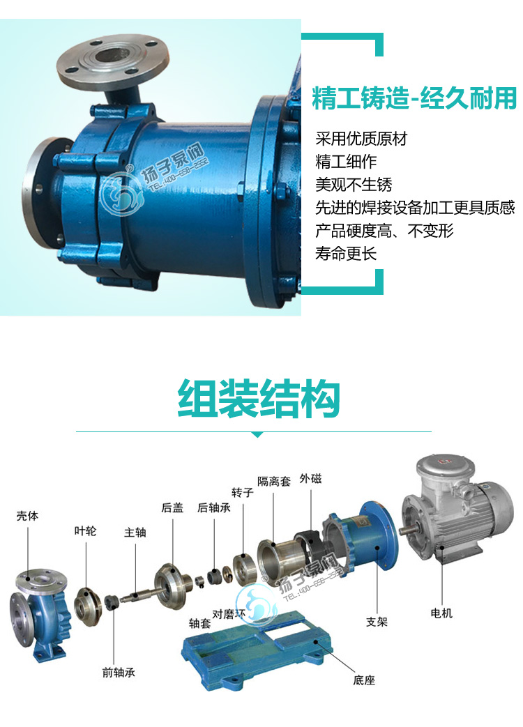 CQB不銹鋼重型磁力泵說明