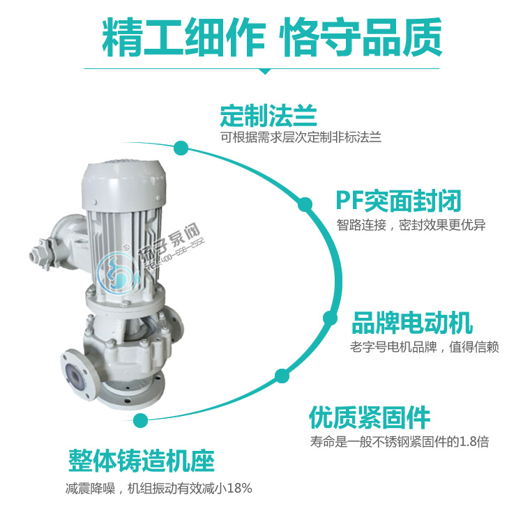 GDF氟塑料立式管道泵說明